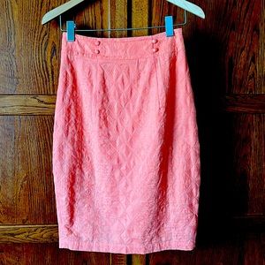 Anthropologie embroidered pencil skirt- sz 2
